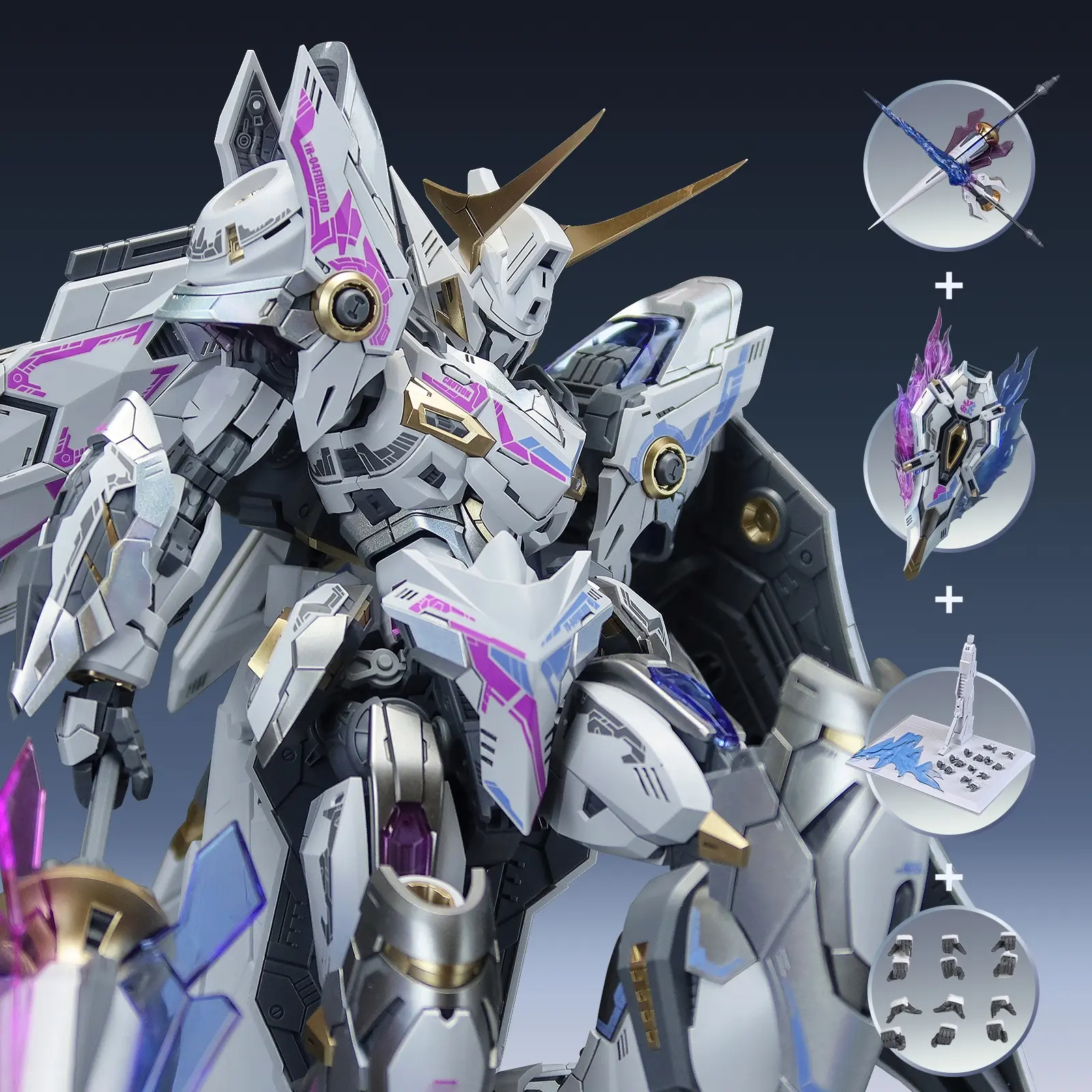 Snaa 1/100 Scale Mecha Model Kit, Pre-Painted Assembled Robot Figure, 800+ Parts, Full Movable Internal Skeleton, Dual-Color Flame Effects