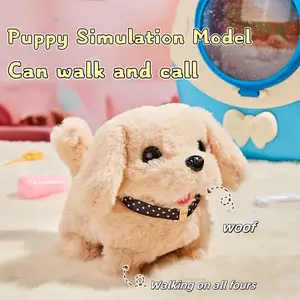 Walking and Barking Electronic Interactive Plush Puppy Toy, puppy toys, robot puppy, toy dog, newborn essentials, interactive dog toys, robot dogs that act like real dogs, Realistic Robotic Puppies, walking dog toys for kids
