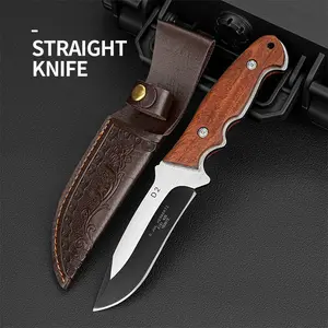 Multifunctional Portable High-hardness Straight Knife for Jungle Hunting, Hiking & Outdoor Camping