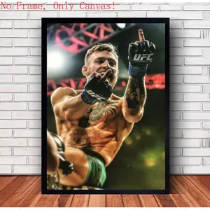 Conor McGregor Frameless Boxing Poster – Wall Art for Bedroom, Study & Family Decor
