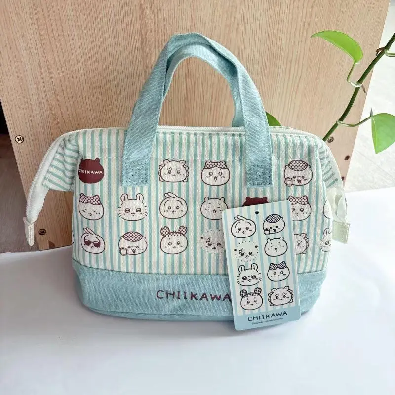 Chiikawa Lunch Bag Fashion Large Capacity Bento Bag Cartoon Portable Student Aluminum Foil Insulated Handbag Picnic Storage Bags