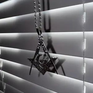 Handcrafted Stainless Steel Masonic Necklace for the Brotherhood