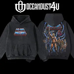 OceanDust4U He-Man and the Masters of the Universe Men's Classic Cotton Seamless Retro Street Style Hoodie & T-Shirt Menswear Apparel
