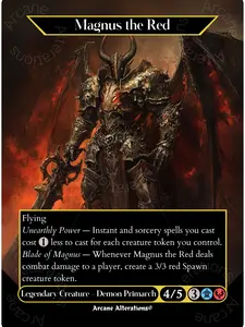 Magnus the Red - Full Art Altered Art Custom Proxy Card