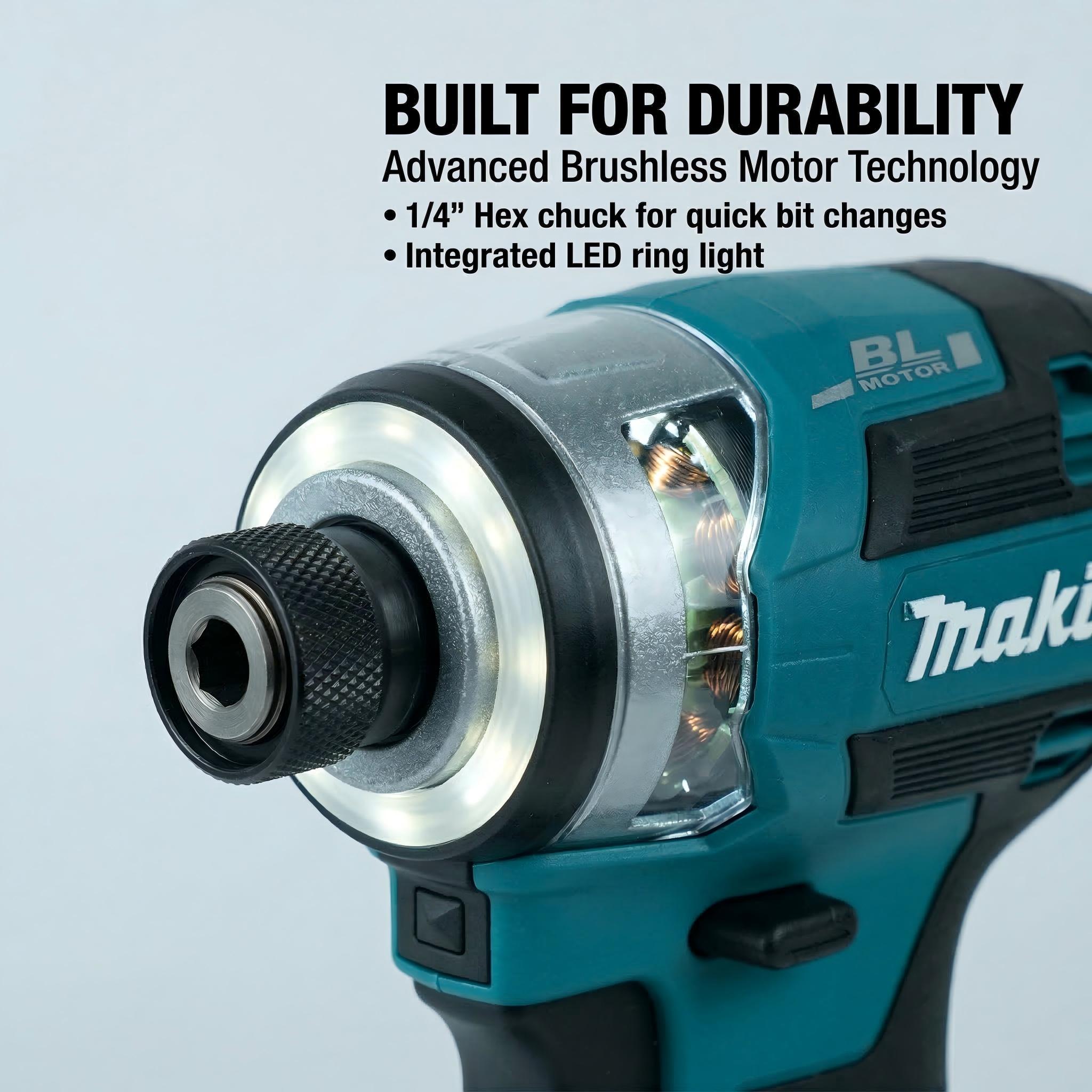 Makita DTD173 Brushless Impact Driver Drill Kit With Battery Charger  Construction Fastening professional power tool  impact wrench powertools high torque