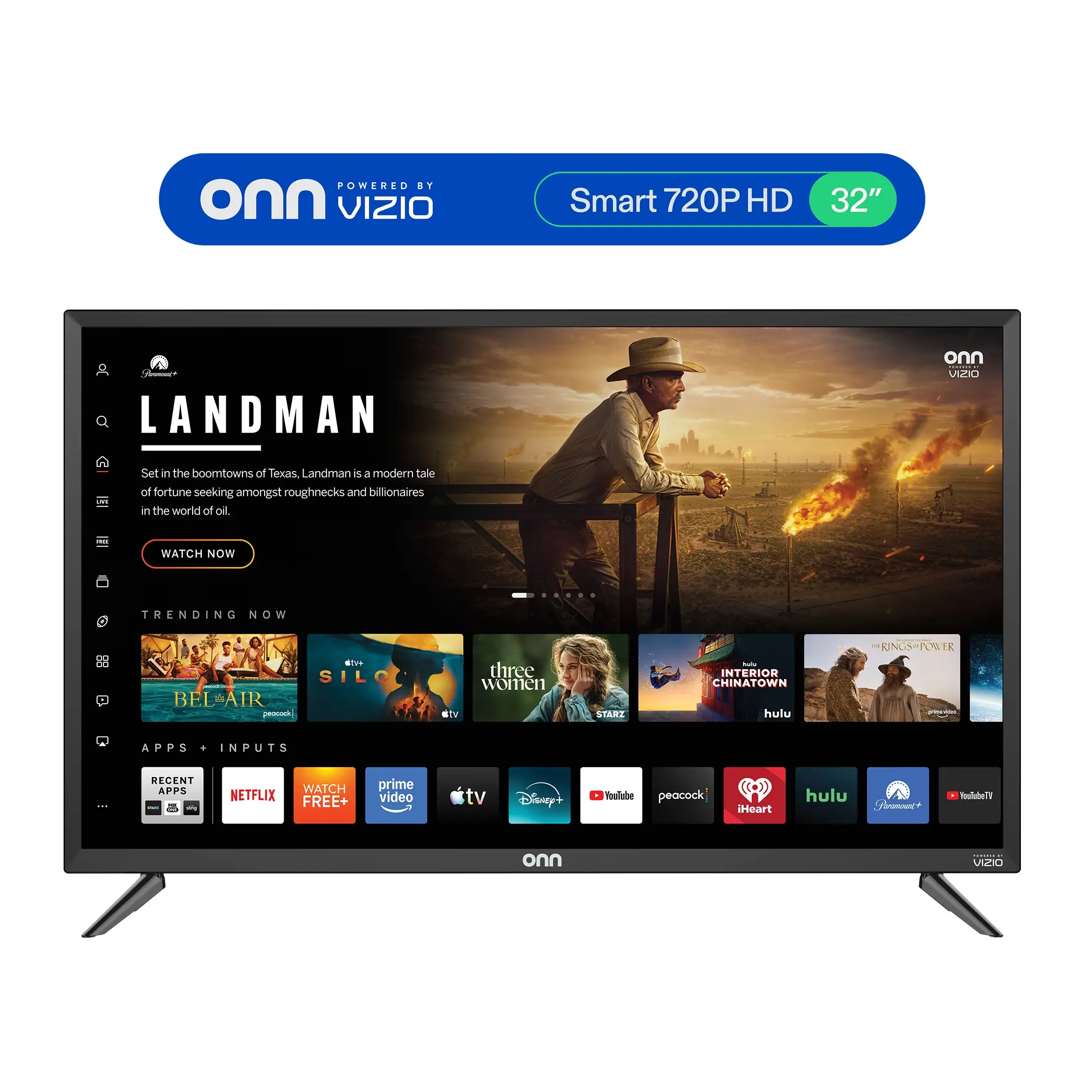 onn 32" Class 720P HD Smart Television - VIZIO OS Powered, Model 32S2V1, Clear Crisp Picture, WatchFree+ Free Live TV/On Demand Content, VIZIO Mobile App Control