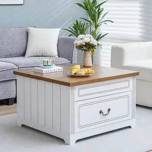 Giratree 31.5" Lift Top Square Coffee Table with Large Hidden Compartment, Multi-Functional Center Table with Storage Drawer, for Living Room,Convenient for Dining,Gaming,or Working