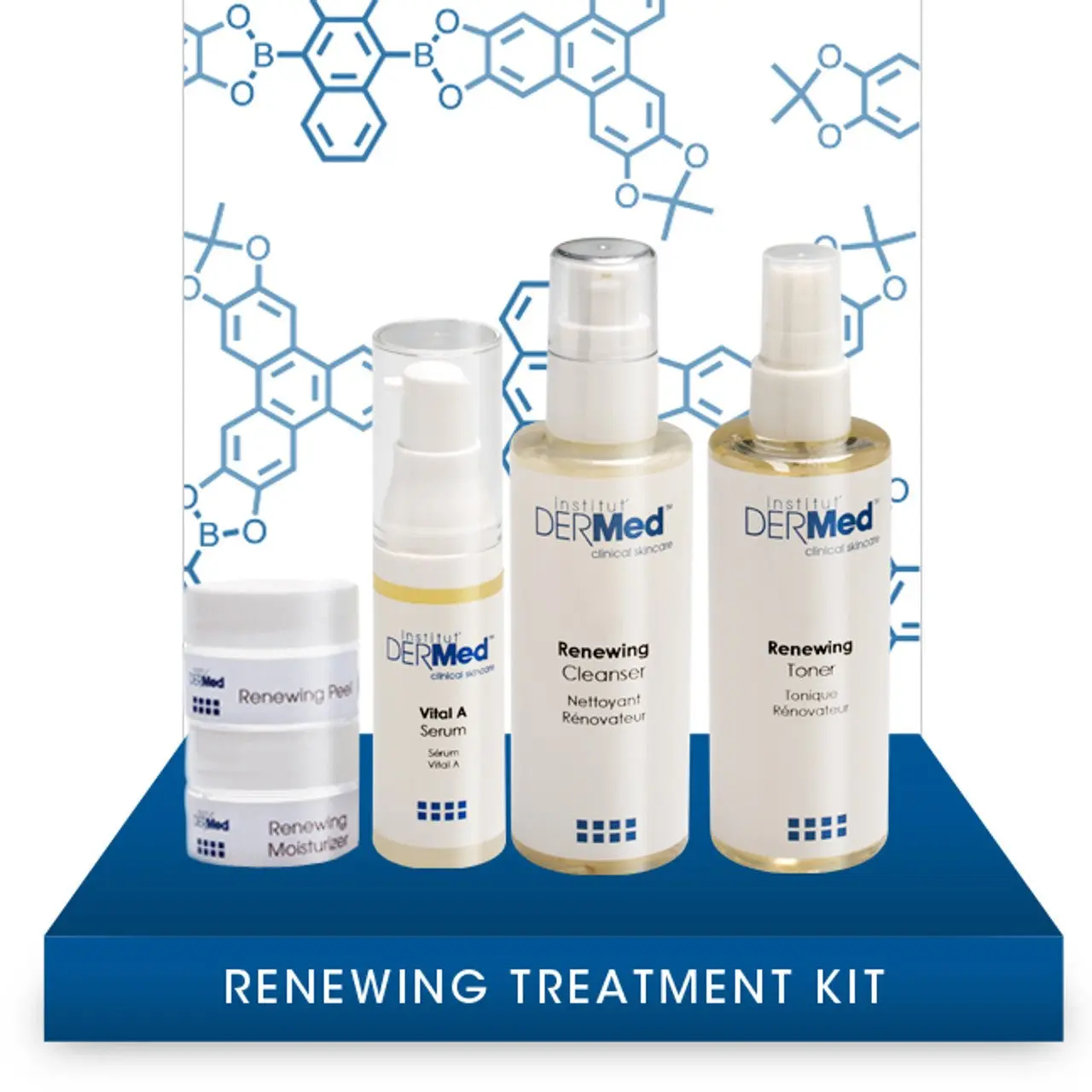 DERMed Skincare Renewing Treatment Kit - Hydrating and Anti-aging Skincare Set for Skin Restoration, Travel Size Multi-pack