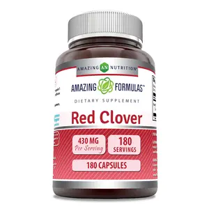 Amazing Formulas Red Clover Supplement | 430 Mg Per Serving | 180 Capsules | Non-GMO | Gluten Free | Made in USA