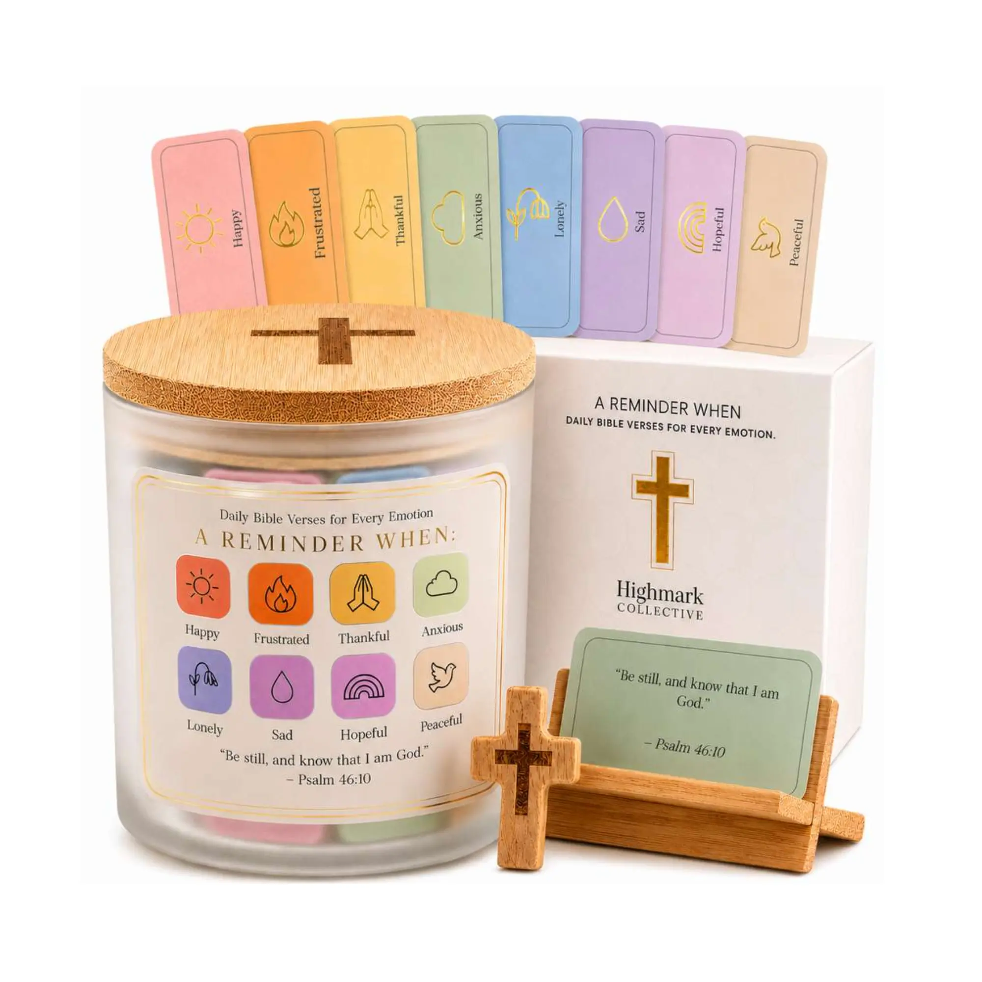 Bible Verse Jar for Women - 200 Scripture Cards for 8 Emotions