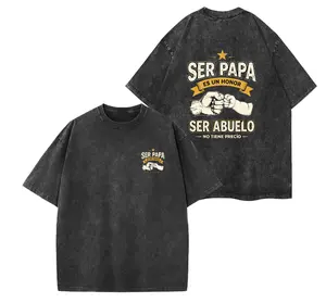 Funny Grandpa Shirt, Gift For Grandfather, Ser Papa Es Un Honor Ser Abuelo No Tiene Precio Spanish T-Shirt, Mens Casual Cotton Top, Classic Father’s Day Tee