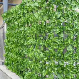 Artificial Ivy Privacy Fence Screen, Faux Ivy Leaf Climbing Vine Fence, Outdoor UV Resistant Fence Decor for Garden Patio Yard Balcony, Decorative Garden Fences