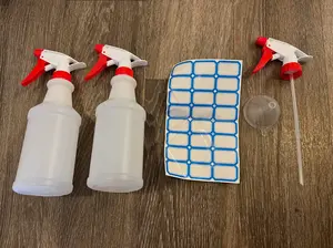 Empty Spray Bottles (16oz/2Pack) - Adjustable Spray Bottles for Cleaning Solutions - No Leak and Clog - HDPE spray bottle For Plants, Pet, Vinegar, BBQ
