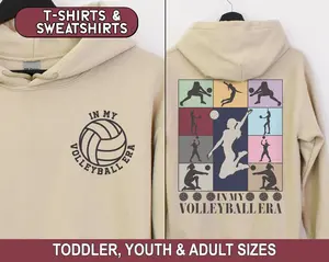 Volleyball Era Shirt, Youth Volleyball Sweatshirt, Volleyball Hoodie, Volleyball Mom, High School Girls Volleyball Tshirt