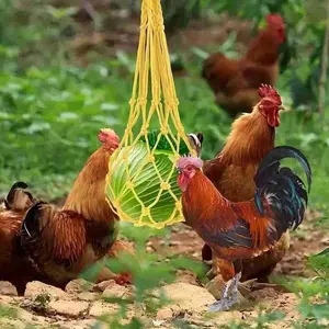 Random Color Chicken Feeding Bag, 1/2/3/5 Counts Nylon Hanging Chicken Feeder, Pet Feeding Tool for Chicken, Goose, Duck, Sheep, Cattle, Horse