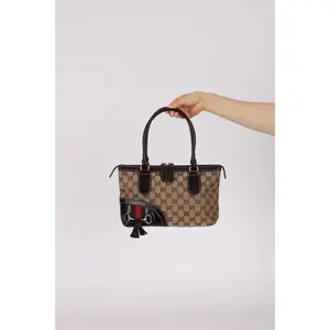 Pre-owned GUCCI Designer Handbag/Wallet GG Canvas Horsebit Tote Bag