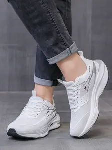 Youth Casual Breathable Lace-Up Lightweight Anti-Slip Durable Sports Shoes, Ideal for School, Outdoor Play, Pe Class, Running, Light Exercise