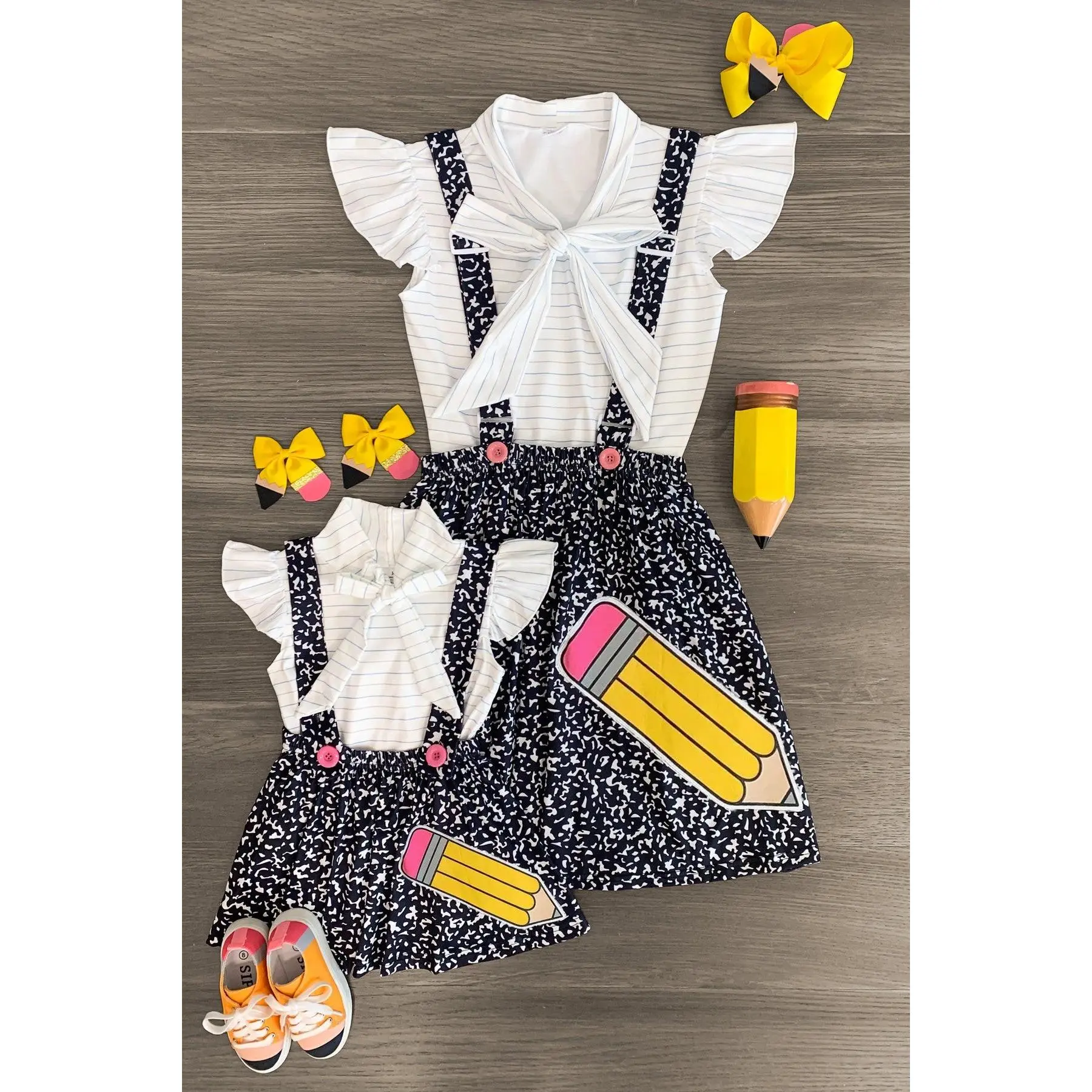 Composition Notebook Suspender Skirt Set Composition Notebook Suspender Skirt Set