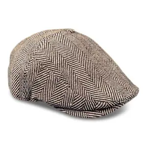 The Original 5-Panel Boston Scally Cap - Brown Herringbone