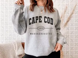 Cape Cod Sweatshirt - Cape Cod Massachusetts Crewneck - Vintage Cape Cod College Pullover Hoodie Casual Cotton