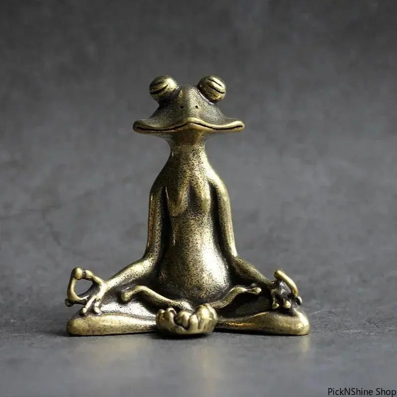 Retro Solid Copper Frog Incense Holder - Handcrafted Copperware Zen Tea Pet Ornament, Incense Stick Holder with Serene Oriental Aesthetic, Ideal for Home Tea Table & Desktop, Stylish Home Decor Scented Home Fragrance Perfume
