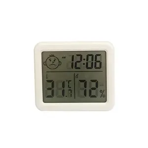 Slim thermometer with large screen display, temperature and humidity meter with memory function, suitable for home and office use