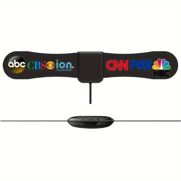 2025 Ultra Thin TV Antenna – Long Range Indoor Digital Antenna for Smart & Older TVs with High-Gain Coaxial Cable