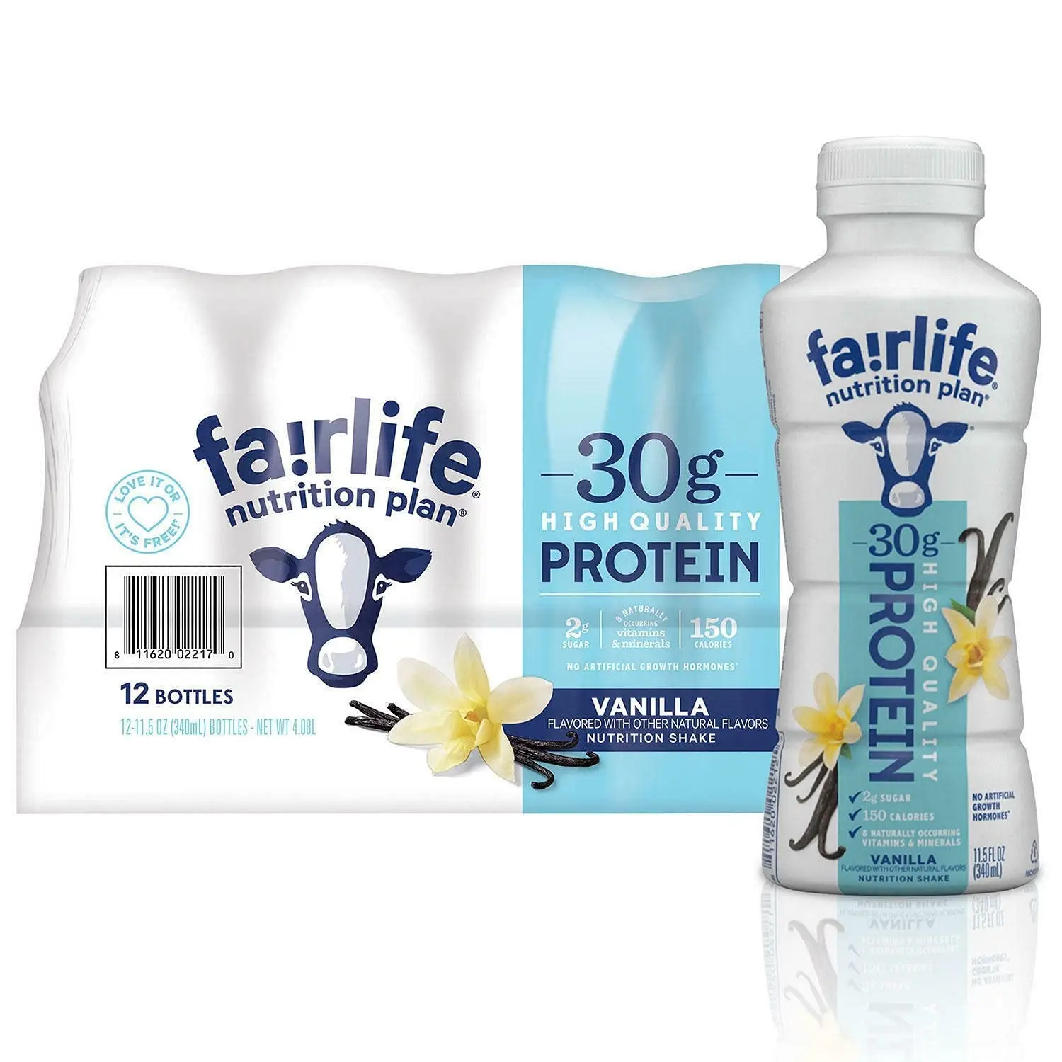 Fair Life Nutrition Plan High Protein Liquid Shake Vanilla 115 Fl Oz Pack of 12
