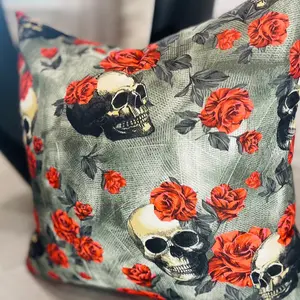 Skull pillow 18x18