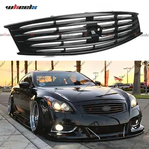 For 2008-2013 Infiniti G37 Coupe & 2014-2015 Q60 Coupe| Honeycomb Gloss Black Carbon Fiber Front Bumper Grille🔥#Valentine's Gift#InfinitiG37Q60#CarbonFiberGrille#CarGrille