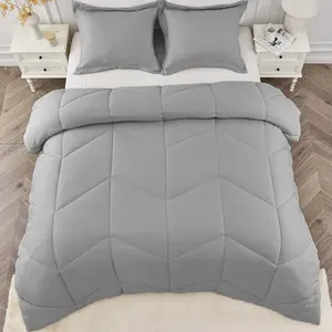 Comforter Set Spring Summer Bedding 100% Washed Microfiber Super Soft, All Season Fluffy Lightweight Down Alternative Quilted Comforter