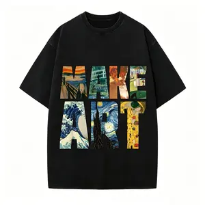 "MAKE ART" Famous Paintings Graphic Tee | Art Lover Streetwear T-Shirt