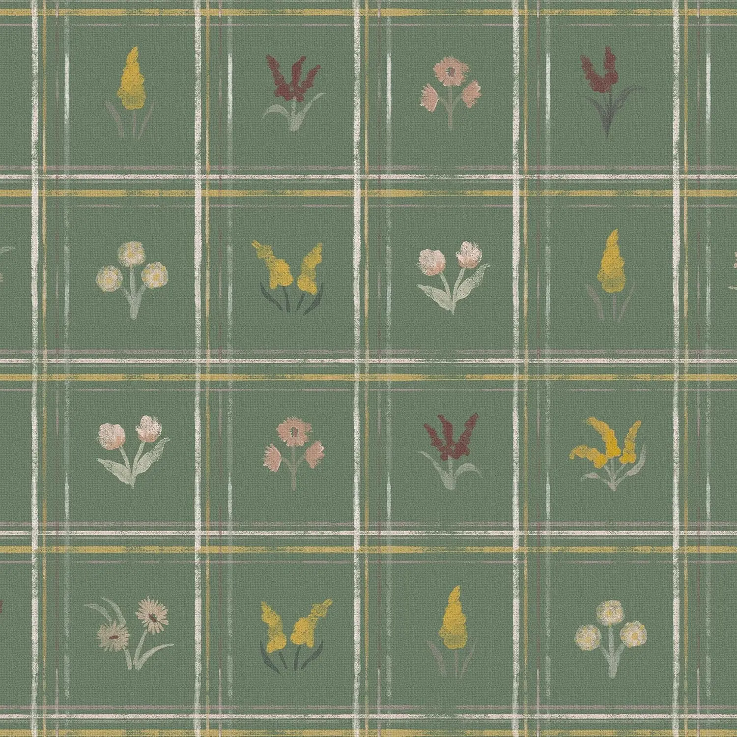 Yasinet 0.3mm Green Vintage Floral Peel-and-Stick Wallpaper, Boho Removable Self-Adhesive Waterproof Vinyl for Bedroom, Livingroom, Home Office, Shelf Liners, Classrooms (17.3"x393.7") 2026, Any Smooth, Clean Surface