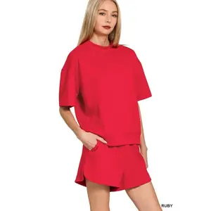 Zenana Scuba Short Set