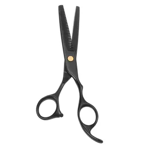 VOCOSTE Stainless Steel Thinning Scissors for Long Short Thick Hard Soft Hair for Men Women Black