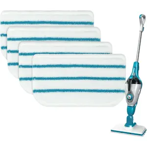 Steam Mop Pads Replacement Compatible with  Steam Mop SM1600, SM1610, SM1620, HSM13E1, HSMC1300FX, HSMC1321, HSMC1361SG Cleaner Black and Steam Mop Replace Pads for Floor Cleaning