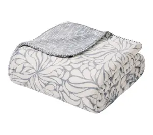 Tahari Home Olivia Reversible Printed Plush Throw, 50" x 70"