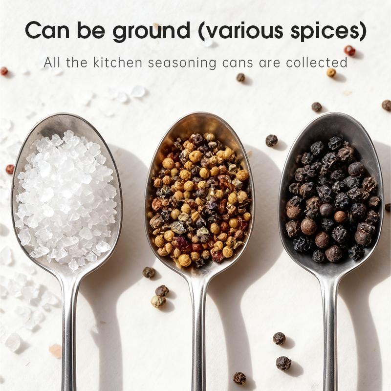 Automatic Salt and Pepper Grinder, Rechargeable Electric Spice Mill, LED Light Base, Large Capacity, Adjustable Coarseness, Self-Adjusting, Kitchen Utensils Set, New Year Gift, Home Kitchen