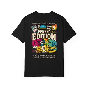 FERXXXO EDITION Classic Cotton Crewneck T-Shirt for Men, Short Sleeve, Fitted, Medium Fabric, Summer Fashion, Retro Style Tee, Gifts for Friends