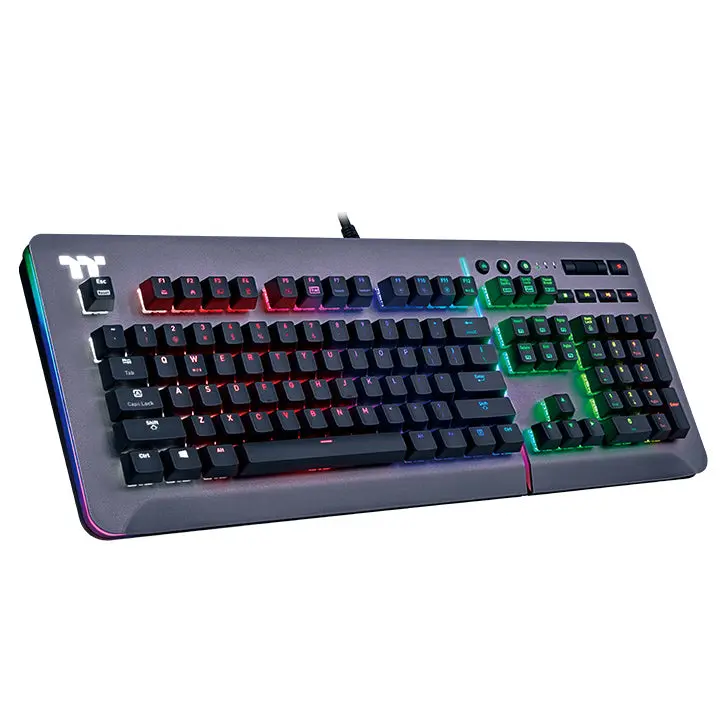 Exclusive RGB Backlit Mechanical Gaming Keyboard - Computer Peripherals, Gaming Peripherals, Color Changing Level 20 RGB Lighting, Cherry MX Speed Silver Switches, Titanium Build, Aluminum Plate, Floating Keys