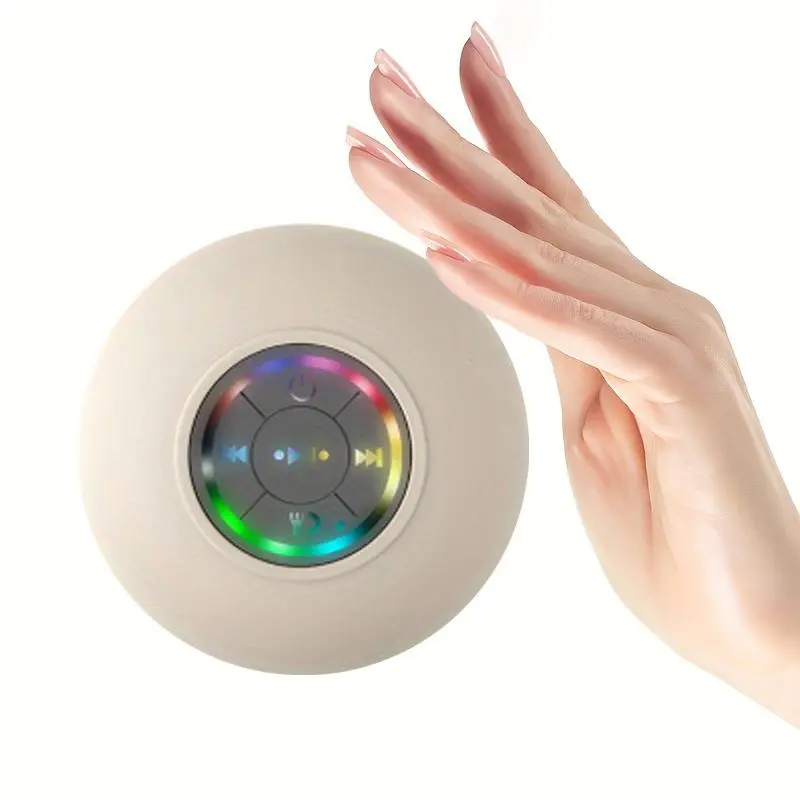 USB Rechargeable Portable Speaker, Waterproof Anti-fall Speaker, Suction Cup Design Wireless Bluetooth-compatible Speaker for Party, Bathroom, Travel,