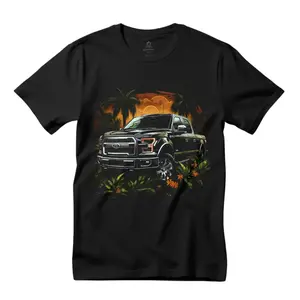 Black Threadz Men's Ford F-150 Short-Sleeve Round Neck T-Shirt, Casual Menswear Streetwear for Rugged Style and Performance
