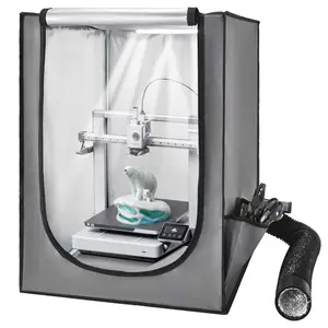【Summervibes】VEVOR 3D Printer Enclosure, Dustproof Waterproof Large Oxford Cloth 3D Printer Tent, Constant Temperature Protective Case with LED Lighting, Compatible with Creality/ELEGOO/Anycubic Popular Models