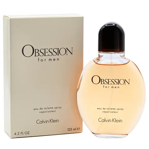 Calvin Klein Obsession for Men Eau de Parfum Spray - Bold Woody Men's Cologne, Sexy Fragrance with Cedarwood, Amber & Rare Wood Depth, Long Lasting Perfumes for Evening Wear, 4.0 fl oz (4 to 4.9 fl oz Range)