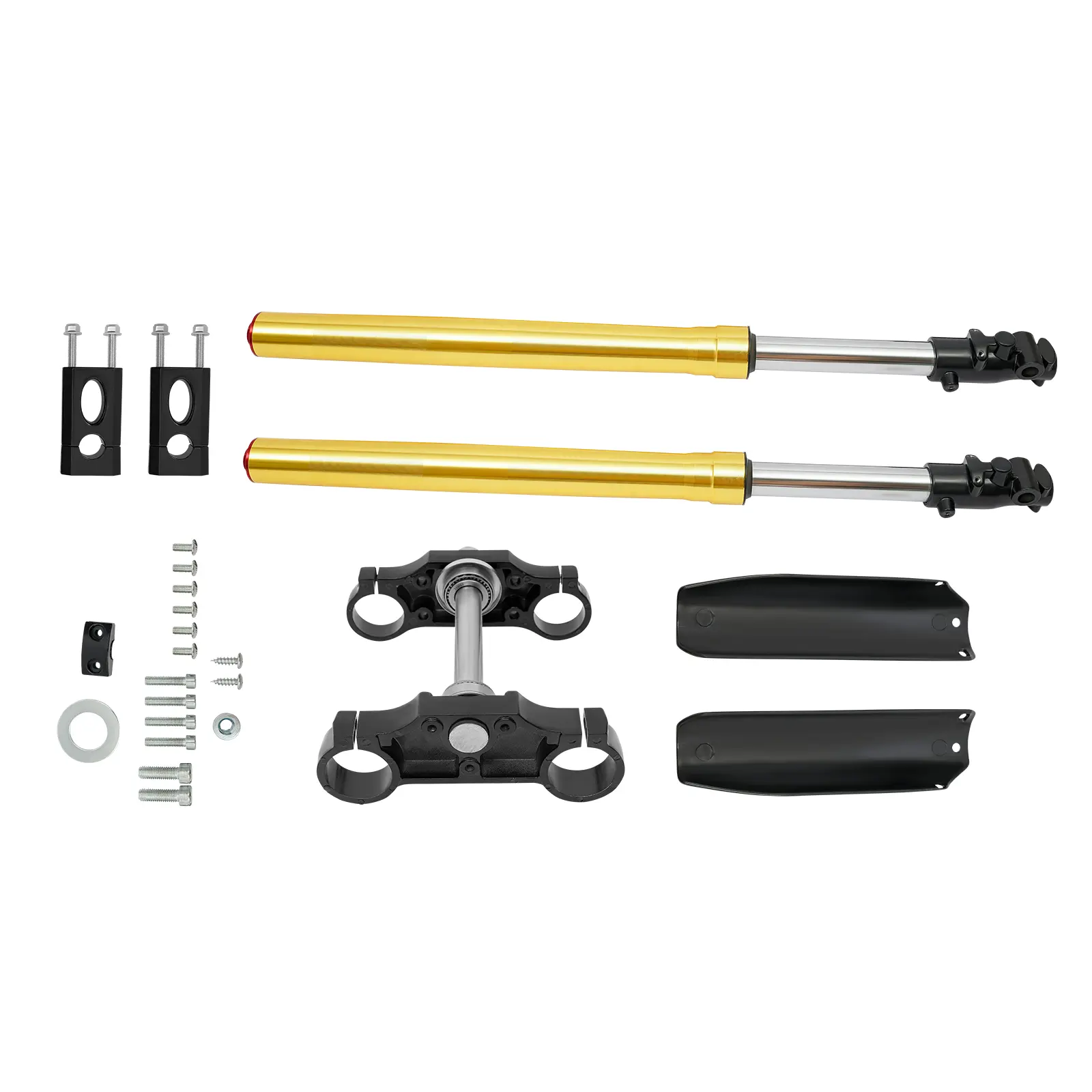 29 Inch Front Fork Suspension 45 48mm for Pit Dirt Bike 110cc 125cc Triple Tree Clamp Set Aluminum Alloy Oxidation Silver Gold Black