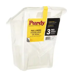 212 MAIN Transparent Plastic Painter Pail Liner, 3-Pack Painting Kit with Easy Removal & Quick Clean for Automotive & Motorcycle Paint Care