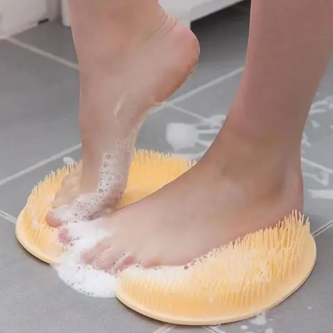 Non-Slip Silicone Shower Back Scrubber Mat with Suction Cups, Soft Exfoliating Bath Brush for Deep Cleansing & Relaxation, Shower Brush for Body, Easy to Clean, Bath Accessories