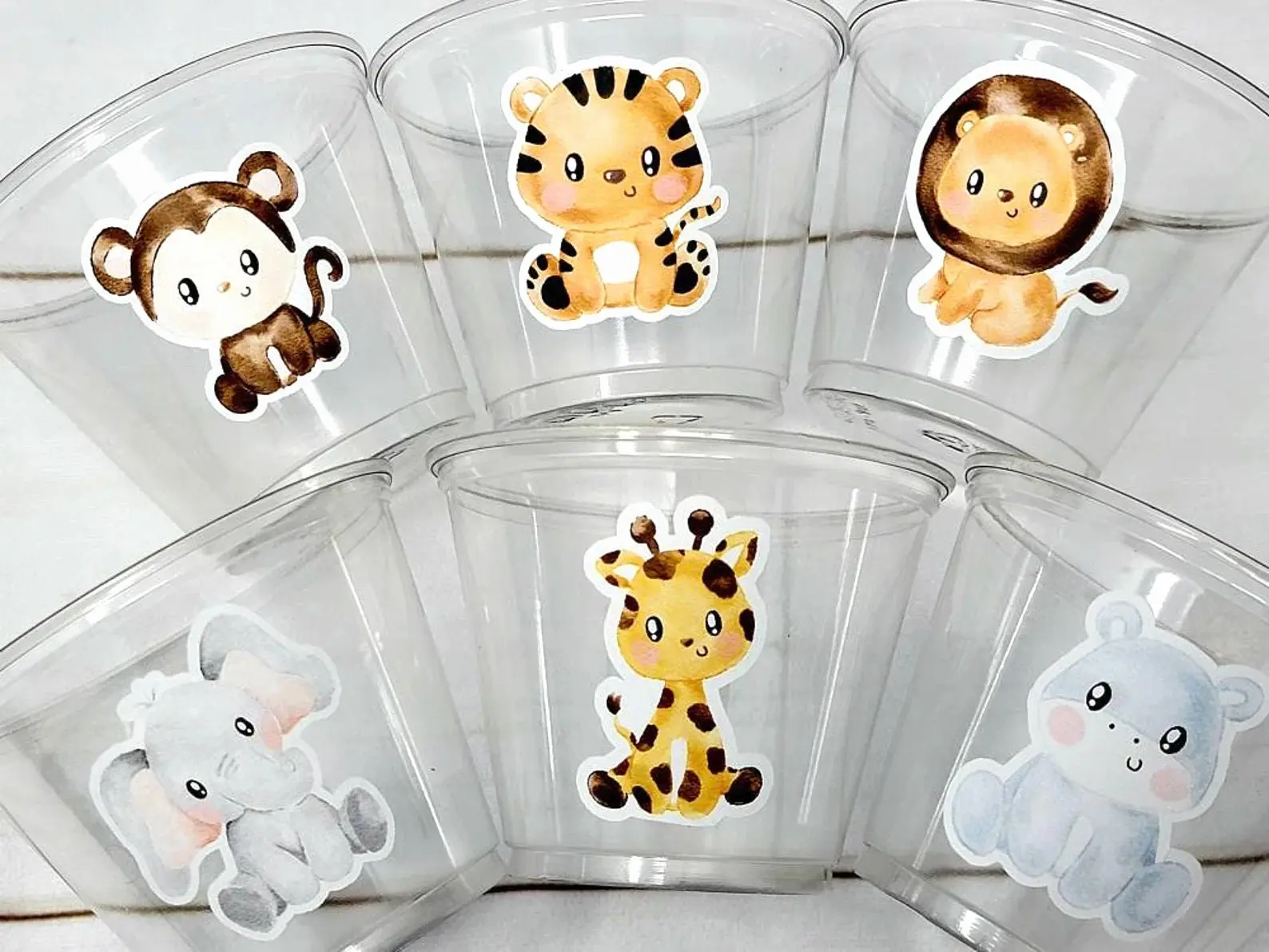 SAFARI PARTY CUPS  - Safari Birthday Cups Safari Birthday Safari Party Safari Decorations Safari Baby Shower Safari Favors Jungle Party Cups
