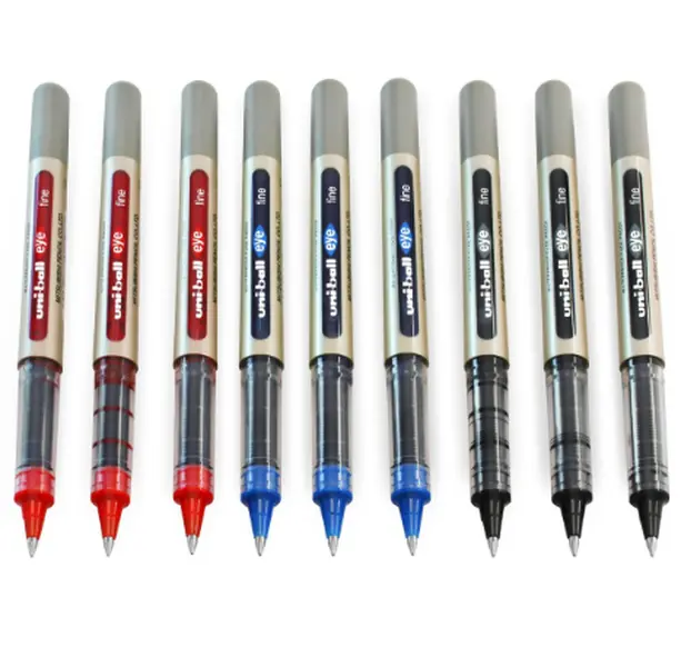 UniFlow 9-Pen Waterproof Pack – 3 Blue, 3 Red, 3 Black (0.7mm) Perfect for note-taking, journaling, studying, color-coding, office work, and signing documents with waterproof, smooth-flowing ink.