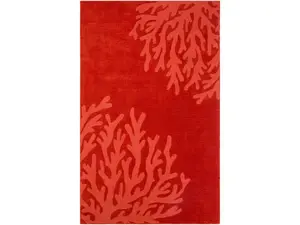 Livabliss M5458-1616 18 in. Mystique Area Rug, Dark Red